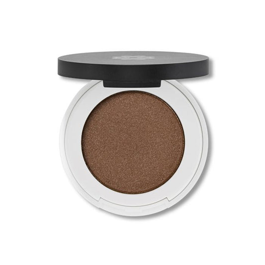 Lily Lolo Pressed Eye Shadow In for a Penny - Metallic, bronzy brown. Vegan. Gluten Free. GMO Free. Cruelty Free.