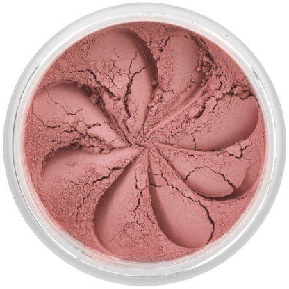 Lily Lolo Flushed Blush: Deep and dusky rose pink blush, perfect for all skin tones, with a matte finish. Gluten free. GMO Free. Cruelty Free.
