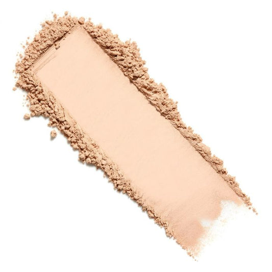 Lily Lolo Warm Peach Mineral Foundation: Vegan. Gluten Free. GMO Free. Cruelty Free.  A light foundation shade with warm undertones for paler skins.