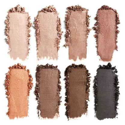 Lily Lolo Laid Bare Eye Palette : Vegan. Gluten Free. GMO Free. Cruelty Free. A beautiful collection of eight eye shadows in wearable, neutral shades for every skin tone.