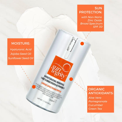 Suntegrity Moisturizing Mineral Face Sunscreen & Primer, Broad Spectrum SPF 30
