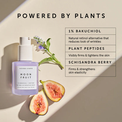 Herbivore Botanicals Moon Fruit 1% Bakuchiol + Peptides Retinol Alternative Serum