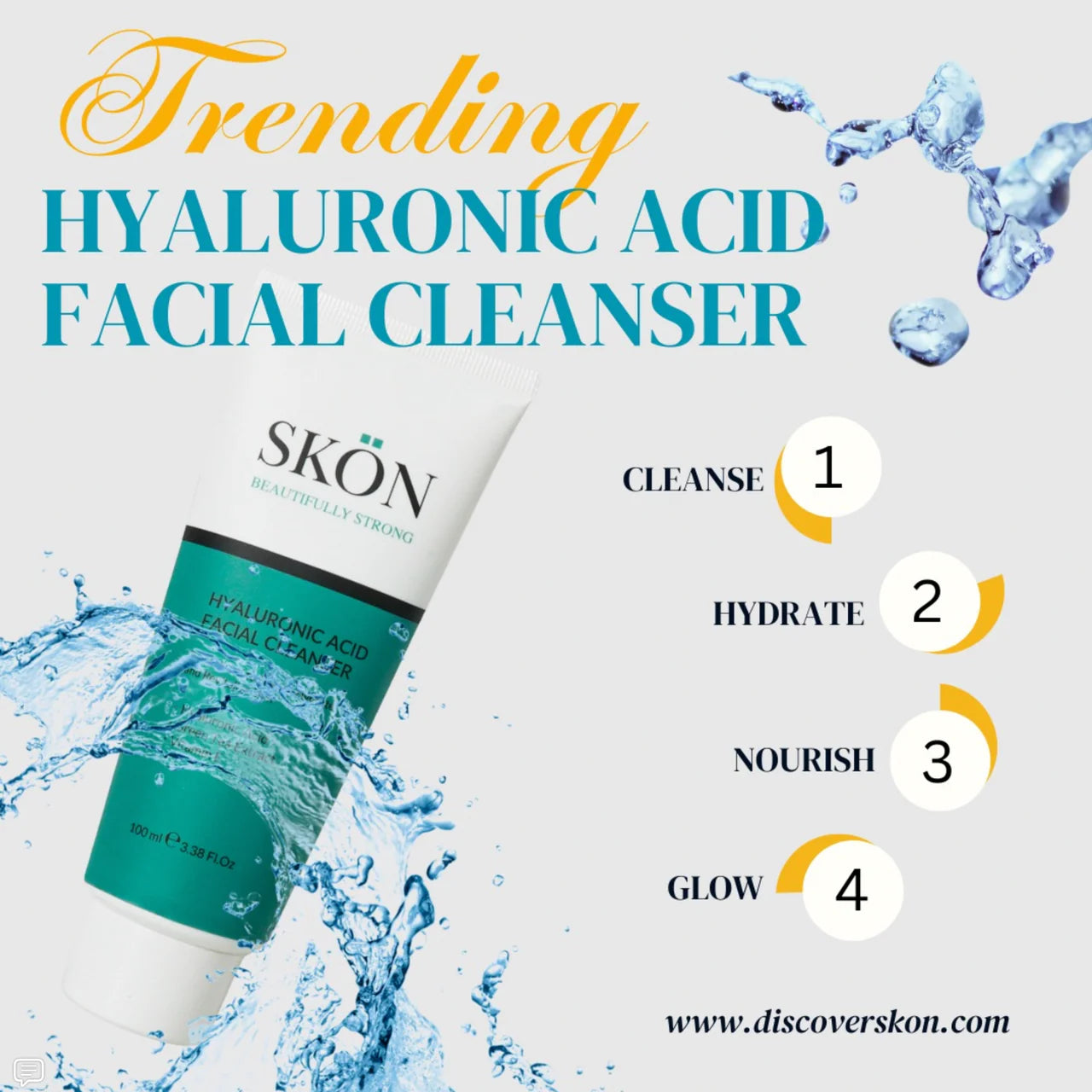 Skon Hyaluronic Acid Facial Cleanser