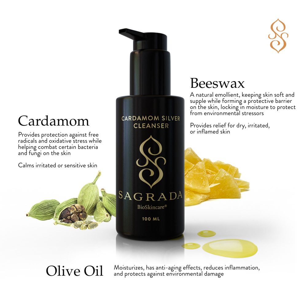 Sagrada BioSkincare Cardamom Silver Cleanser