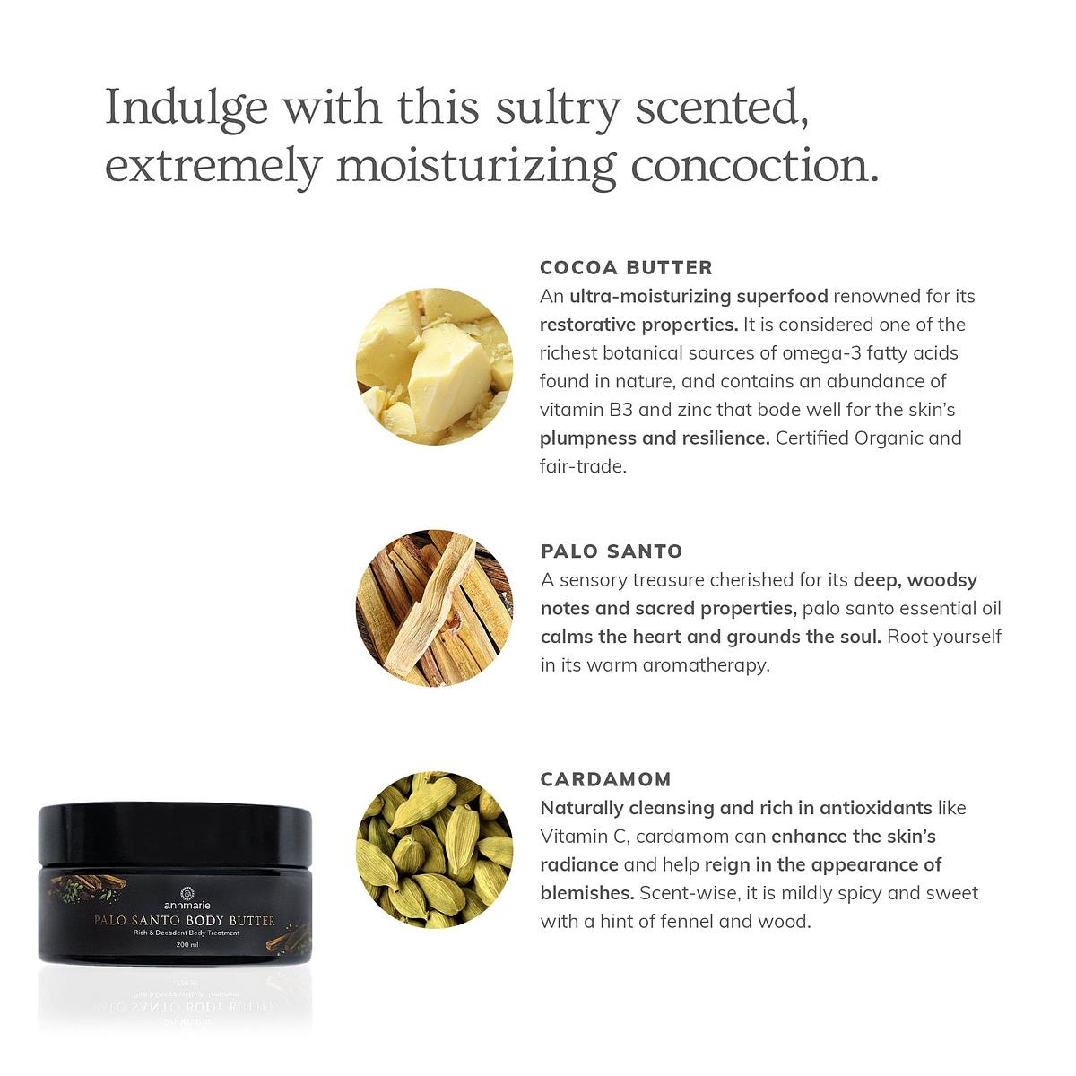 Annmarie Skin Care Palo Santo Body Butter - Rich & Decadent Body Treatment (200 ml)