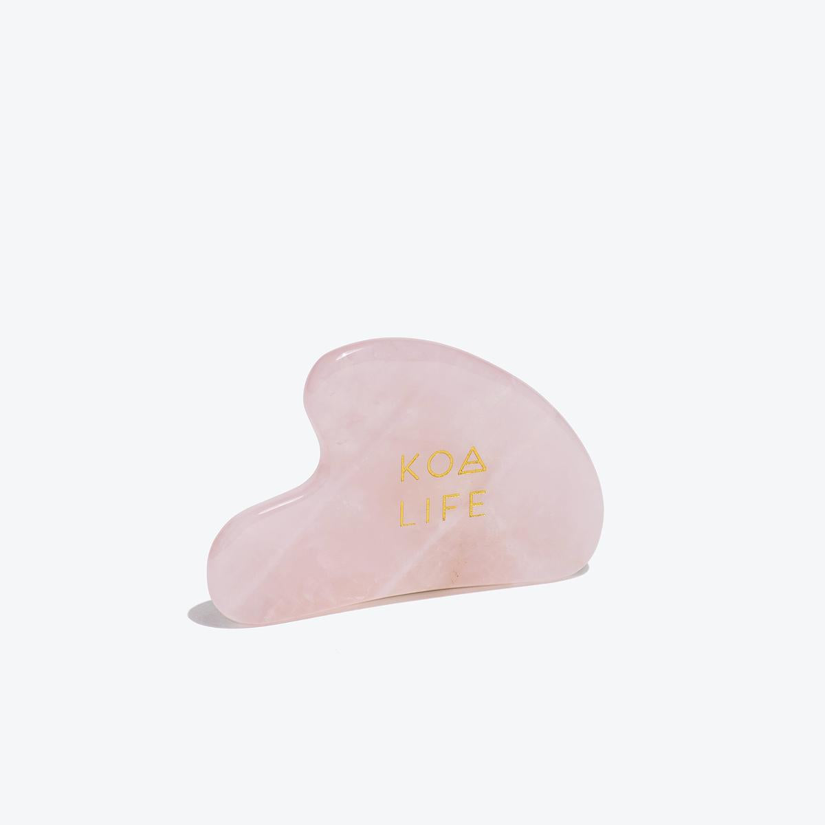 Koa Life Gua Sha | Natural Rose Quartz Stone