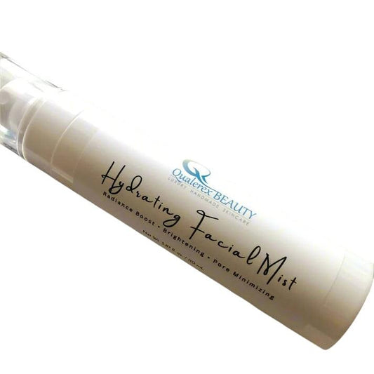 Qualerex Beauty Hydrating Facial Mist with White Rose Hydrosol & Colloidal Silver • Brightening + Pore Minimizing